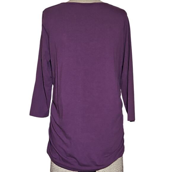 Three Seasons Maternity Purple Top Size Large - Picture 2 of 3
